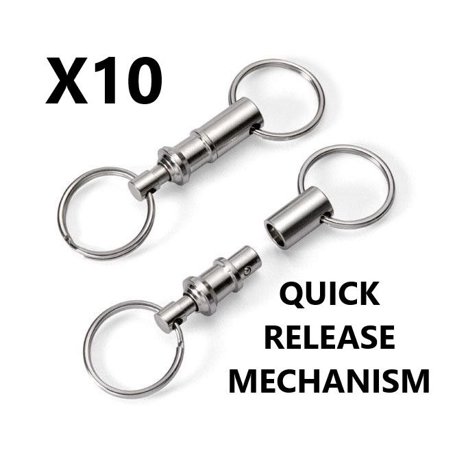 10x BUSHCRAFT CAMPING HIKING QUICK RELEASE KEYRING