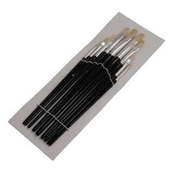 9pc FLAT HEAD ARTIST BRUSH SET (3312)
