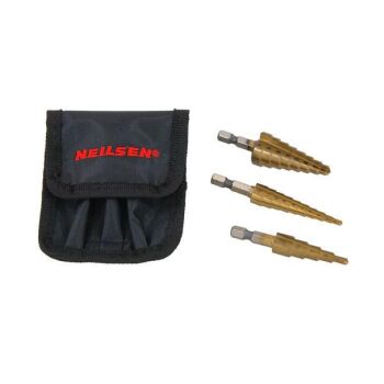 3pc HSS STEP DRILL BIT SET (3855)