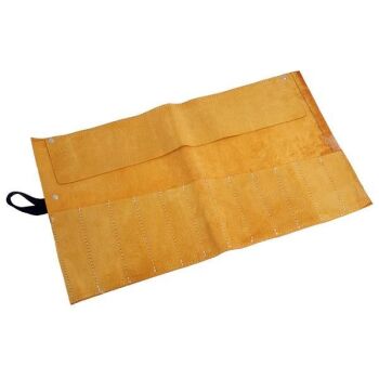 12 POCKET COMPARTMENT SUEDE LEATHER TOOL ROLL (0234)