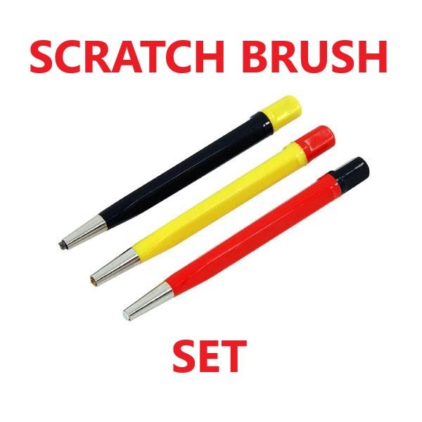 3pc SCRATCH PEN BRUSH SET