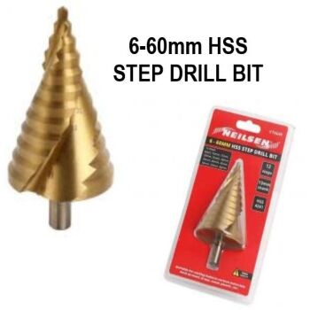 6-60mm HSS STEP DRILL BIT (5649)