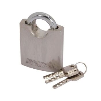 60mm TOP SECURITY PADLOCK LOCK & 3 KEYS (2364)