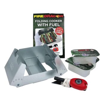 BCB FIREDRAGON FOLDING COOKER  WITH FUEL & FIRE STARTER (CN339)