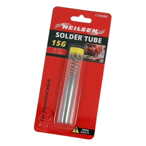 15g SOLDER WIRE TUBE 60% TIN 40% LEAD FLUX COVERED (0989)