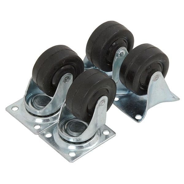 4 x 40mm CASTOR WHEEL SET 2 FIXED & 2 UNIVERSAL TROLLEY 20KG (1833)