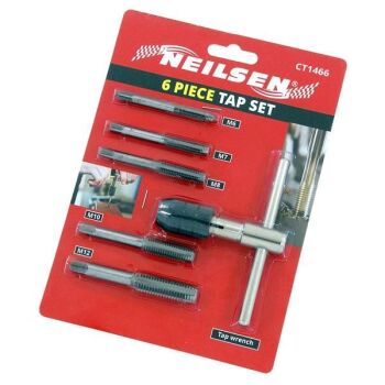 6pc TAP DIE SET WRENCH & QUICK COUPLER TOOL (1466)