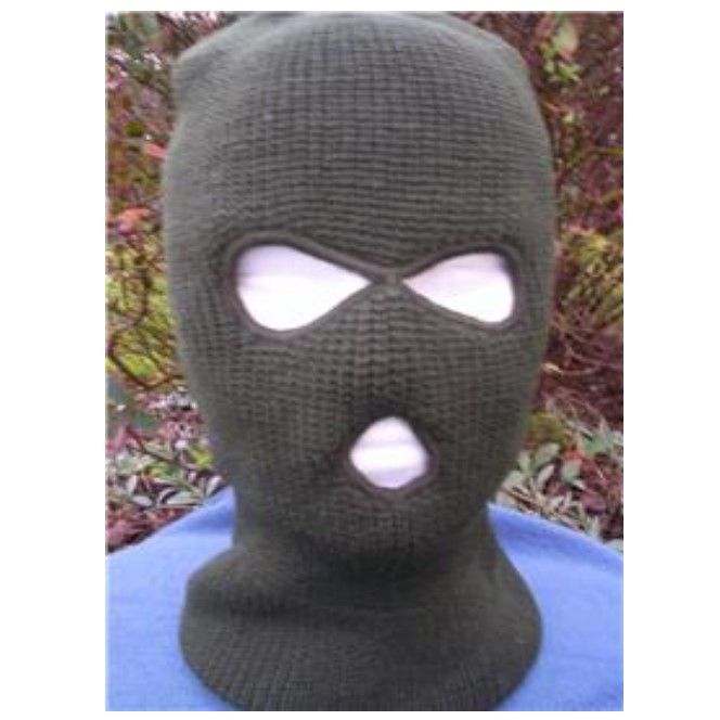 MIL-COM GREEN 3 HOLE BALACLAVA
