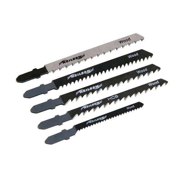 5pc JIGSAW BLADE SET T SHANK WOOD (3120)