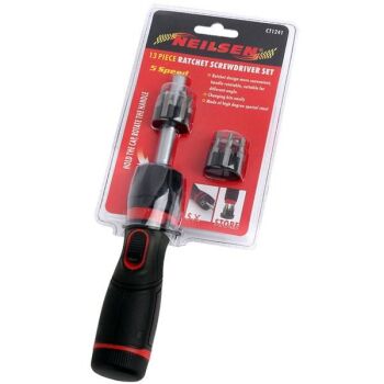 13pc PRECISION RATCHET SCREWDRIVER SET (1241)