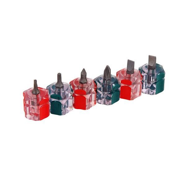 6pc MINI STUBBY SCREWDRIVER SET (1552)