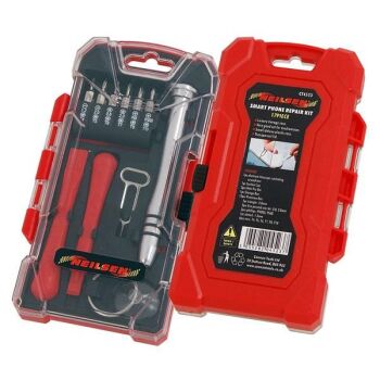 17pc SMART PHONE REPAIR PRECISION SCREWDRIVER KIT INC PLASTIC CASE (4523)