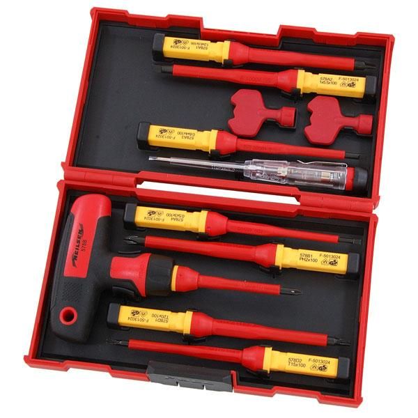 12pc VDE INSULATED T BAR SCREWDRIVER SET (5512)