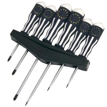 6pc SCREWDRIVER SET & WALL RACK (3246)