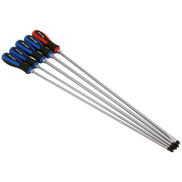 9pc POUND THRU' LONG 450mm SCREWDRIVER SET (4033)