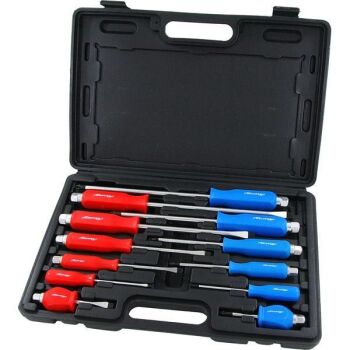 12pc POUND THRU SCREWDRIVER SET & CASE (0315)