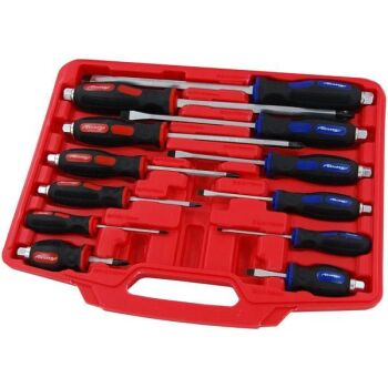 12pc POUND THRU SCREWDRIVER SET & CASE (0710)