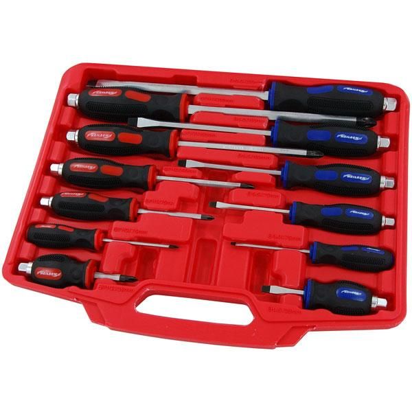 12pc POUND THRU SCREWDRIVER SET & CASE (0710)