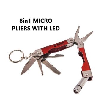 8 in 1 MICRO PLIER WITH LED (R2390)