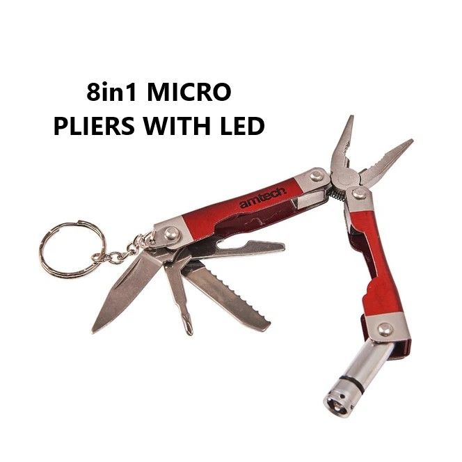 8 in 1 MICRO PLIER WITH LED (R2390)
