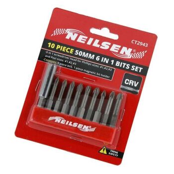 10pc 50mm POWER BIT SET (2943)