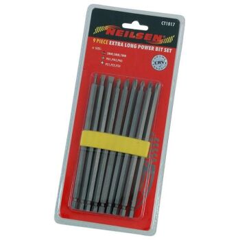 9pc 150mm EXTRA LONG POWER BIT SET (1017)