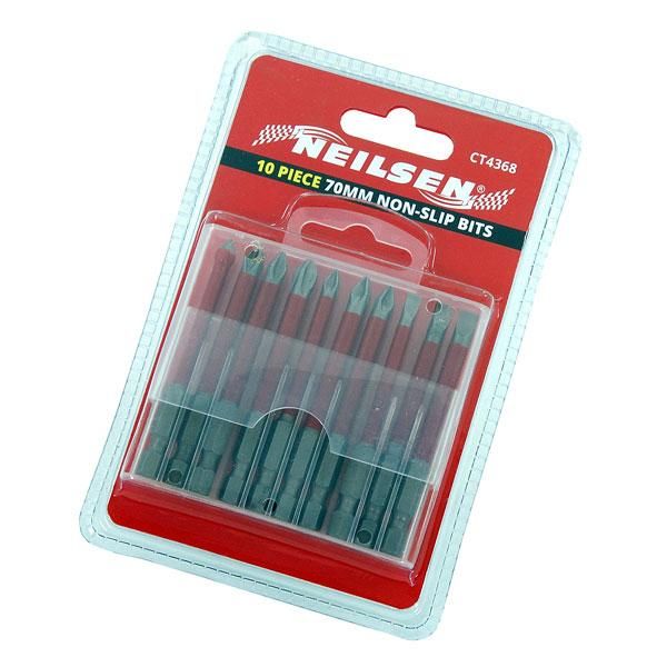 10pc 70mm NON-SLIP BIT SET (4368)