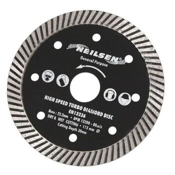TURBO DIAMOND CUTTING DISC 4-1/2" 115mm (2925)