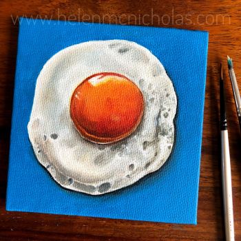 Sunny Side Up - small original painting 