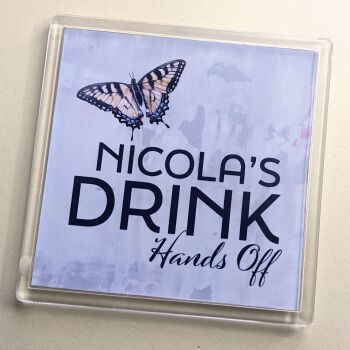 PERSONALISED BUTTERFLY COASTER