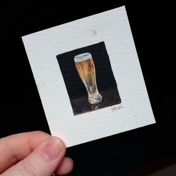 TINY ORIGINAL PAINTING - BEER