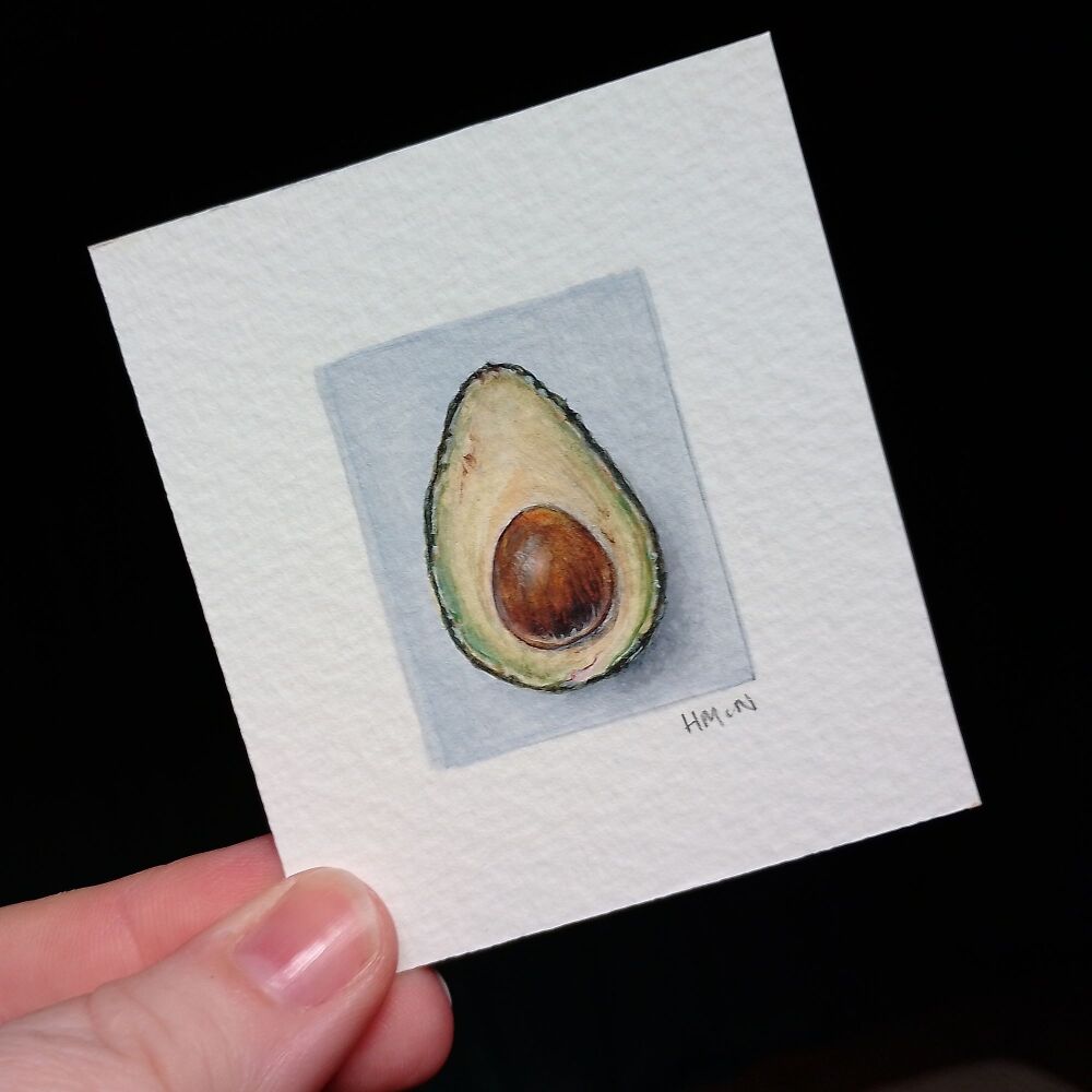 TINY ORIGINAL PAINTING - AVOCADO