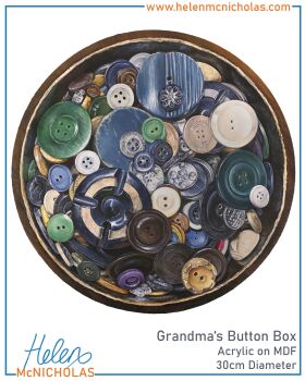 ORIGINAL PAINTING - GRANDMA'S BUTTON BOX