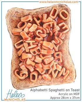 ORIGINAL PAINTING - ALPHABETTI SPAGHETTI ON TOAST
