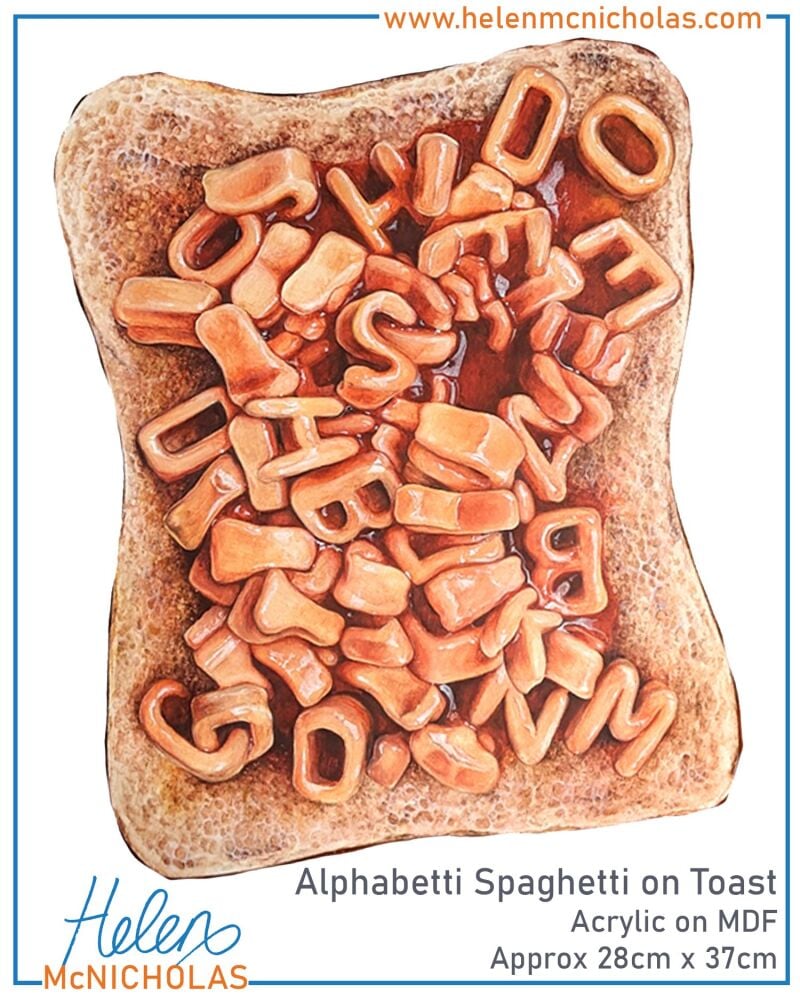 ORIGINAL PAINTING - ALPHABETTI SPAGHETTI ON TOAST