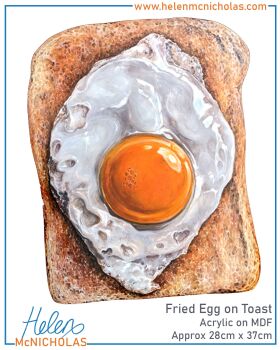 ORIGINAL PAINTING - FRIED EGG ON TOAST