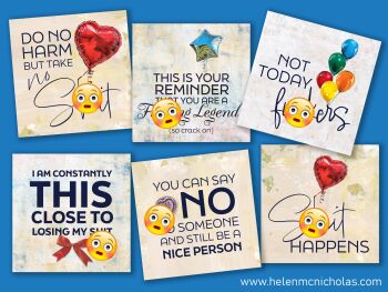 Illustrated Sweary Quotes Pack - 6 designs