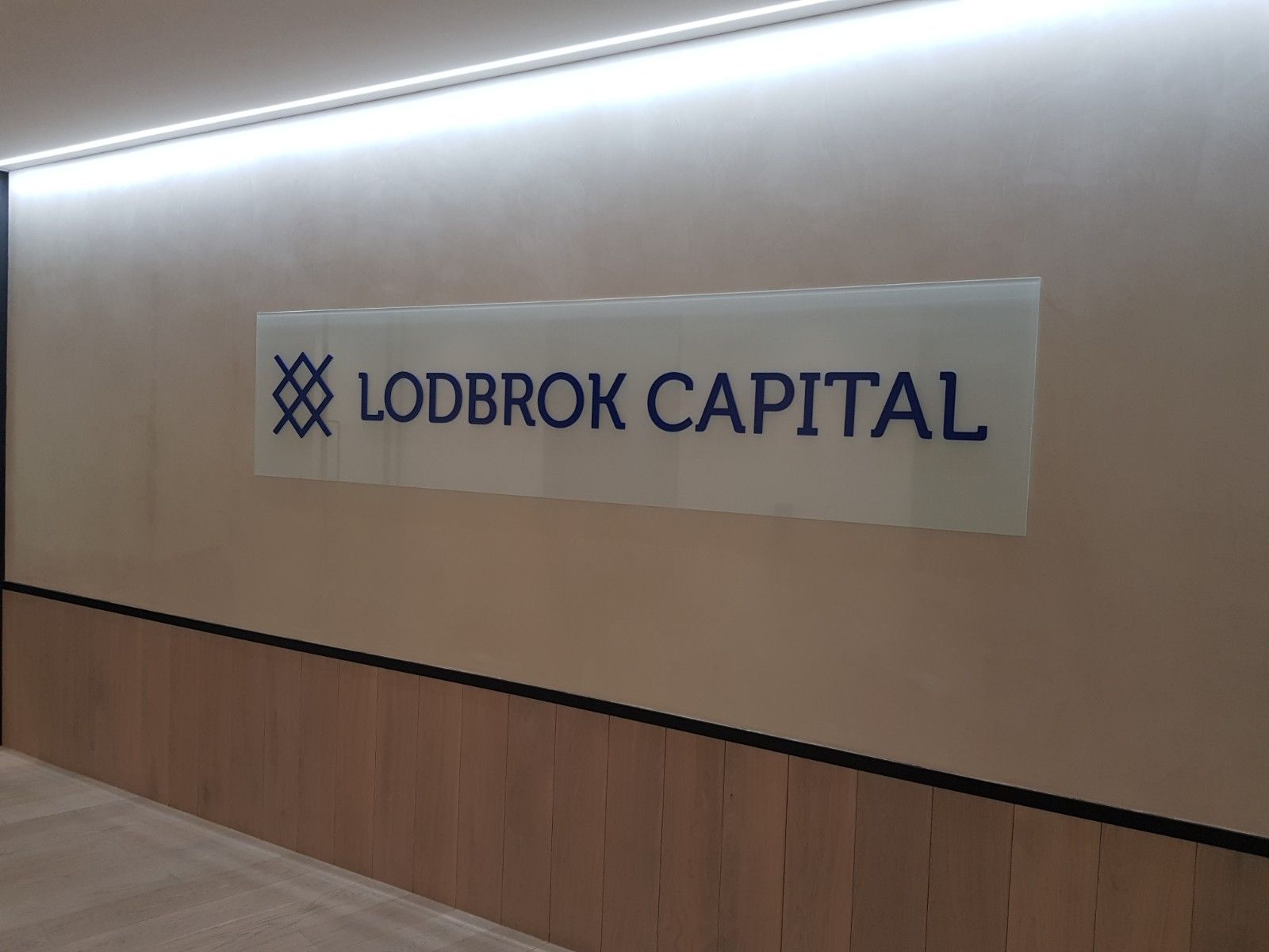 Lodbrok Capital Glass & Acrylic Sign