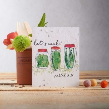 Let's Cook Pickled Dill Card by Hannah Marchant