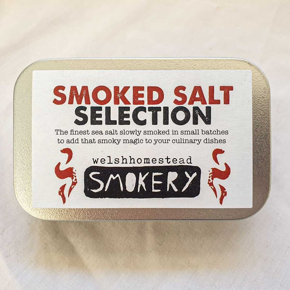 Smoked Salt Selection Tin by Welsh Homestead Smokery 