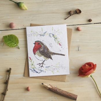 Christmas Robin Card by Hannah Marchant