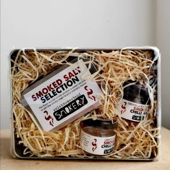Smoked Chilli Salt and Jam Gift Set by Welsh Homestead Smokery