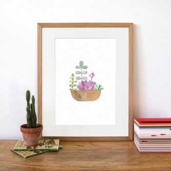 Botanics Wall Print - Succulents by Paperwhale