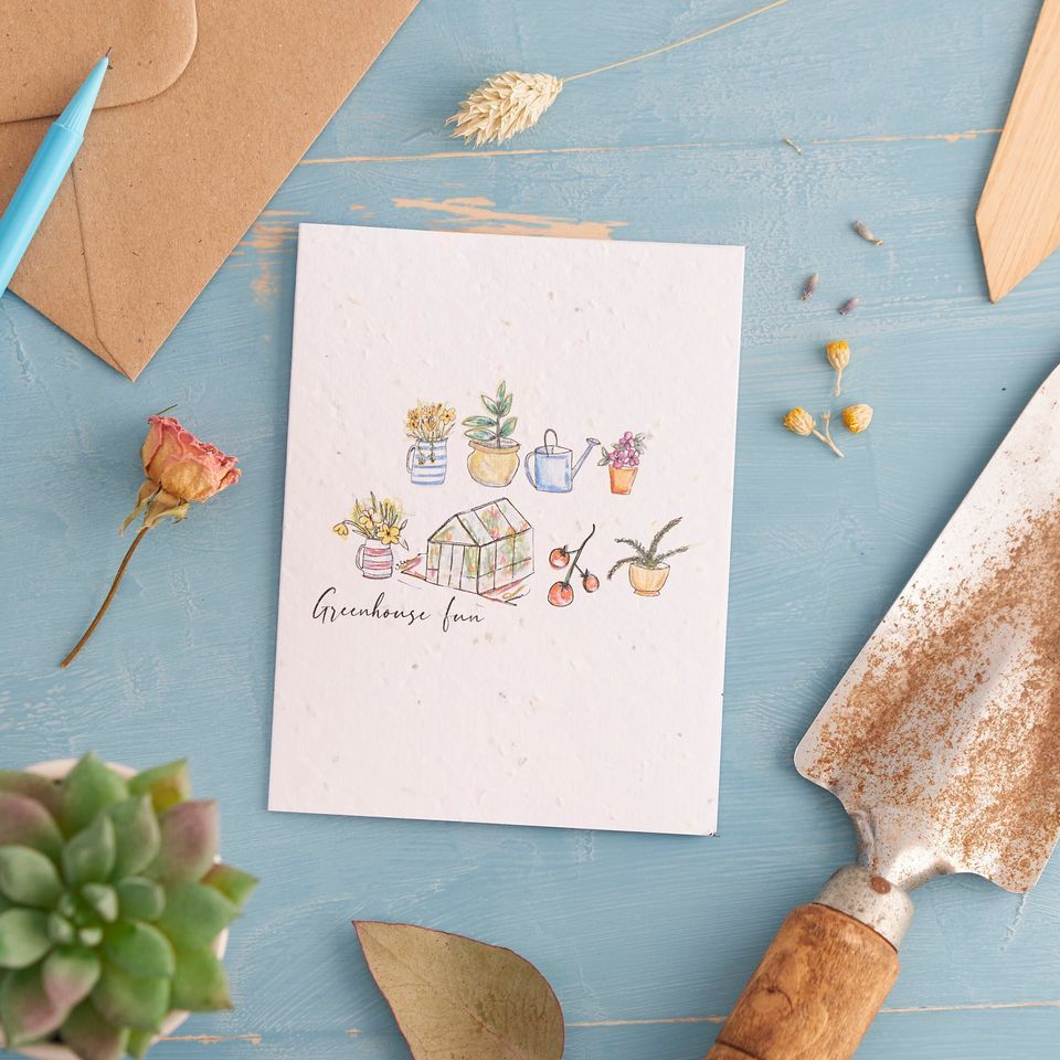 Greenhouse Fun Card by Hannah Marchant