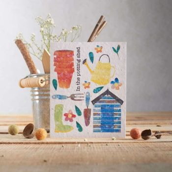 In The Potting Shed Card by Hannah Marchant