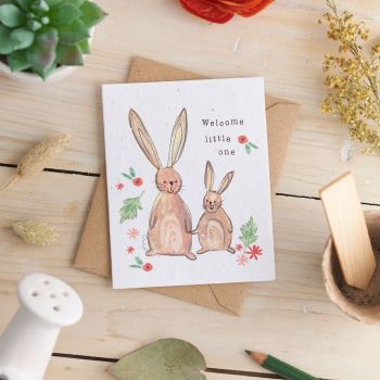 Welcome Little One Card by Hannah Marchant
