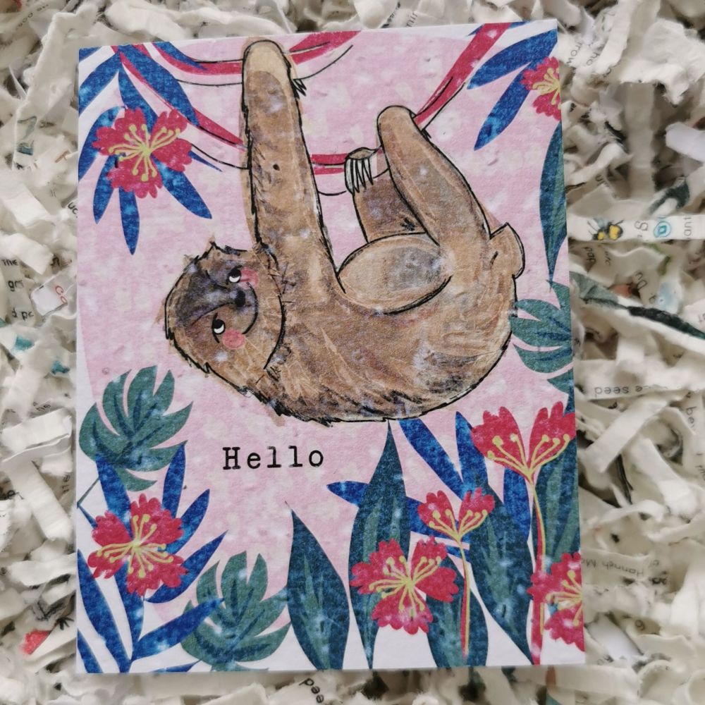 Hello, Sloth Card by Hannah Marchant