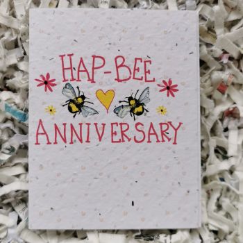 Happ-Bee Anniversary Card by Hannah Marchant