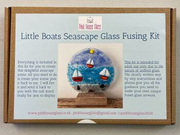 Create at home- Fused Glass Little Boats Seascape