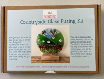 Create at home:- Fused Glass Kit  Countryside Scene